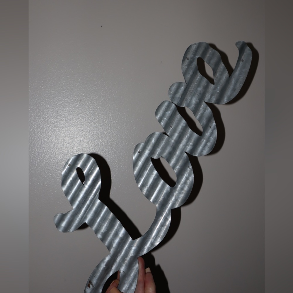 “Love” Wall Decor Sign in Silver